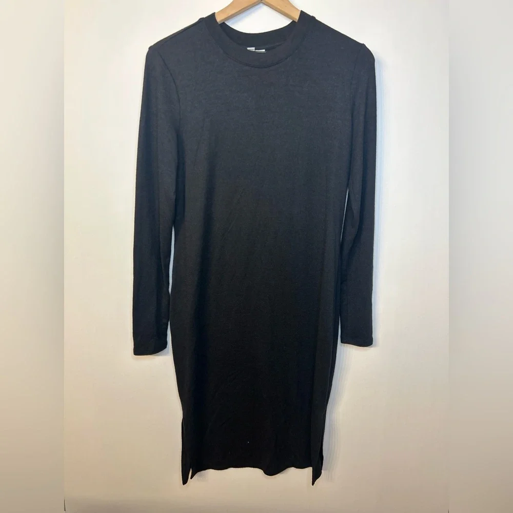 *Worn Once* Prologue Black Knit Long Sleeve Midi Dress, Size Medium - Picture 2 of 9